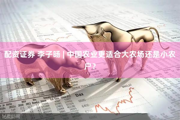 配资证券 李子旸 | 中国农业更适合大农场还是小农户？